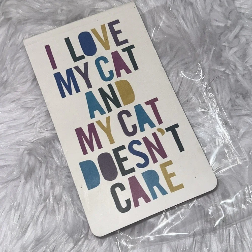 Fringe Studio Pet Shop Cat Notepad 90 Sheets I Love My Cat Doesn't Care 958001
